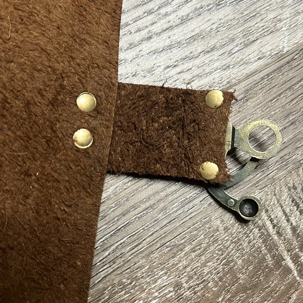 Hand Crafted OOAK Unique Leather Vintage Journal with Antique Deckle Edge Paper - Picture 10 of 12